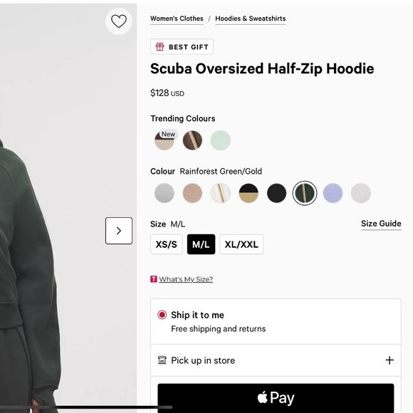 Lululemon Quarterzip Scuba Hoodie - Picture 4 of 4